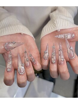 クレイジーネイルズアンドアイ(CRAZY NAIL'S&EYE)/【ロングスカルプ】春ワンホン