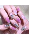 一輪花ネイル
