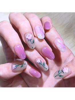 リグネイルスタジオ(Lig nail studio)/一輪花ネイル