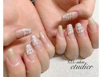 S.I.Gサロン エチュデイエ(etudier)/布感ツイードネイル☆