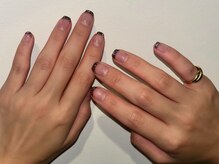 デサンジュ パリ 桑名店(DESSANGE PARIS)/フレンチ×フラッシュネイル