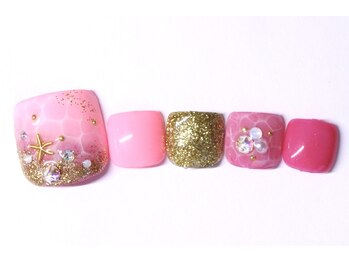 ネイルサロン アテナ(Athena)/持ち込みアート/水面アート