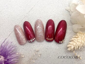 ココロバ ネイルアンドビューティーサロン(COCOLOBA)/シンプルボルドーネイル