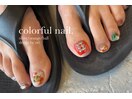 カラフルフットネイル