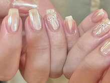 アイネイルズ 渋谷店(I nails)/【Karin.m】ミラーリボン