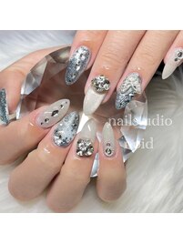 マグネット/雪の結晶ネイル