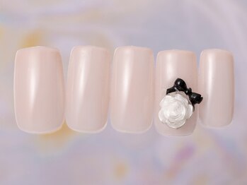 ジェミーネイル シンジュク(Jemiy nail shinjuku)/ベビーピンクリボンバラ￥6980