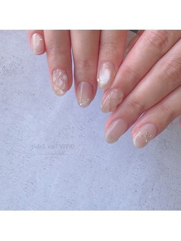 リアンスネイル ヴィヴィッド 岡山店(LianS nail ViViD)/ナチュラル+キルティング