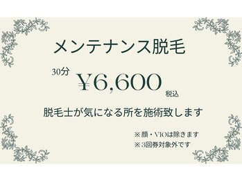 サロン ド プリエ(Salon de Plie)/ちょこっとメンテ脱毛にはこれ!