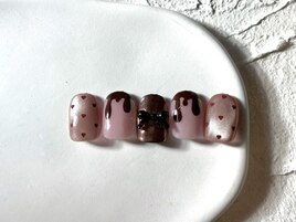 冬ネイル/バレンタインネイル