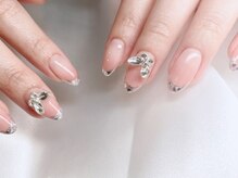 ネイルカラーリリー(Nail Calla Lilly)/華やかなガラスフレンチ♪