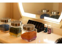 足湯にはこだわりのアロマ入浴剤使用◎極上の癒しを体感♪