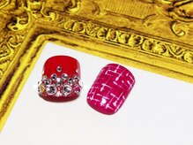 ネイル アンド ボディジュエリー リッチスタイル(Nail&Body Jewely Rich style)/定額親指2本アートコース★