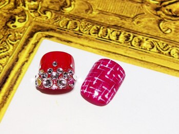 ネイル アンド ボディジュエリー リッチスタイル(Nail&Body Jewely Rich style)/定額親指2本アートコース★