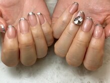 ル リアン ビジュー(Le lien Bijou)/ガラスフレンチネイル