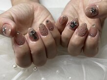 ネイル スパ ココプラス(Nail spa Cocoplus)/キラキラベースクロム風ネイル