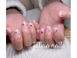 チークネイル　シンプルネイル