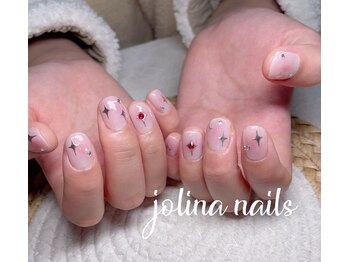 ジョリーナ ネイルズ 鶴見(Jolina Nails)/チークネイル　シンプルネイル