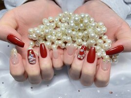 早取りクリスマスネイル