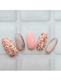 4月限定！春色ツイードネイル