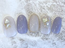 くすみブルー×シェル【定額】