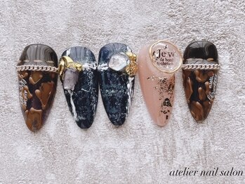 マリネ(marine)/デニム×レオパード