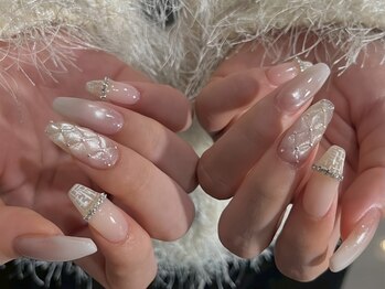 Lumi nail 天王寺店 フィルイン/ワンカラー/定額/韓国ネイル/長さだし/持ち込みの写真/【大人気！長さ出しメニュー☆】SNSでトレンドの韓国/ワンホン/リボンネイルも◎パーツ・カラーも種類豊富!