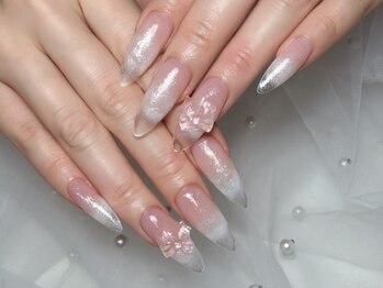 オーロラ アメ村店(AURORA)/クリアチークネイル