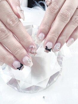 エリクサーネイル 長堀橋(Elixir Nail)/長堀橋限定☆チェックデザイン