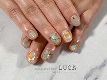 ネイルアトリエルカ(nail atelier LUCA)/M-922 ピスタチオ天然石ネイル