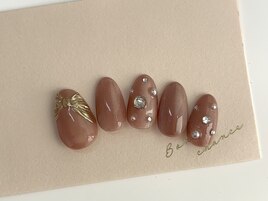 リボン×ビジュー