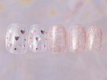 ジェミーネイル シンジュク(Jemiy nail shinjuku)/いちごホロピンクラメ￥6980