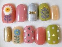 カラ ネイル 中津店(calla nail)/カラフルフラワー