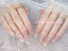 エンジェルネイルサロン(Angel nail salon)/マグネットフレンチXストーン