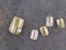 サンミーゴネイル 神戸店(Sunmego Nail)/ムラ塗りミラーニュアンスネイル