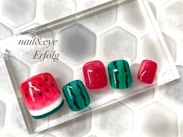 ６月の新作フルーツフットネイル