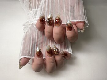 ネイル スパ ココプラス(Nail spa Cocoplus)/クリアマグとニュアンスべっ甲