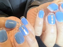 デニムブルーのクリアフレンチ