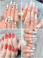 エイチワン(H1) チップ長さだしデザインです♪ロングネイルもやっぱり可愛い!
