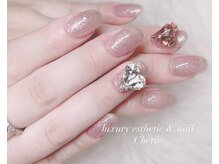 シェリエ(Cherie)/ハートビジューネイル