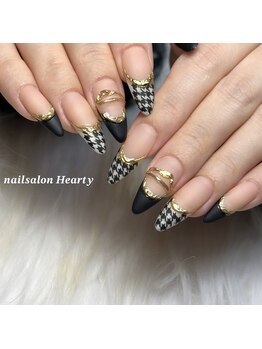 ハーティー(Hearty)/千鳥柄ネイル