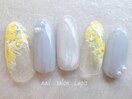 黄色いお花ネイル