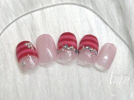 ボーダーフレンチネイル