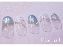 ディア ネイル(Dear nail)/小花柄レースフレンチ