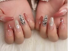 ポッコネイル 熊谷店/大人冬ネイル　シルバーラメ