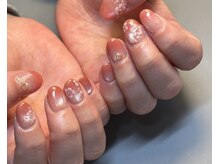 カイヤナイト(Nail Salon Kyanite)/定額Aコース、手描き桜デザイン