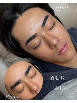 ルククギフ 岐阜(〇△□rukuku)/メンズ眉毛wax＋間引き