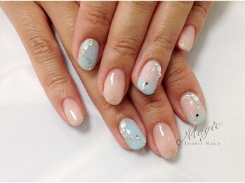 ネイルサロン ビューティーマジック 川口店/ シンプルストーンネイル