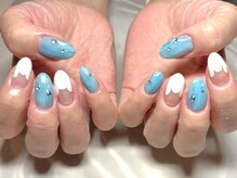 ネイルサロンブリス(nail salon Bliss)/☆雨のしずく＆雲ネイル☆