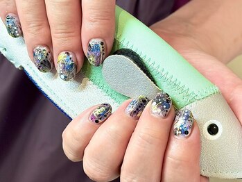 ヌル ネイル 堀江(NURU NAIL HORIE)/個性派ニュアンス！奥行アート！